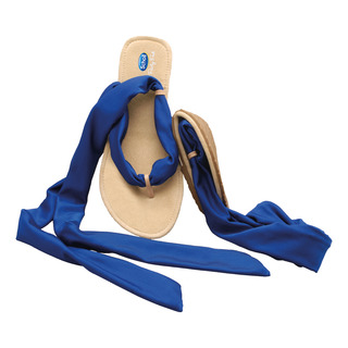 Pocket Ballerina Sandals - biele / modré balerínky
