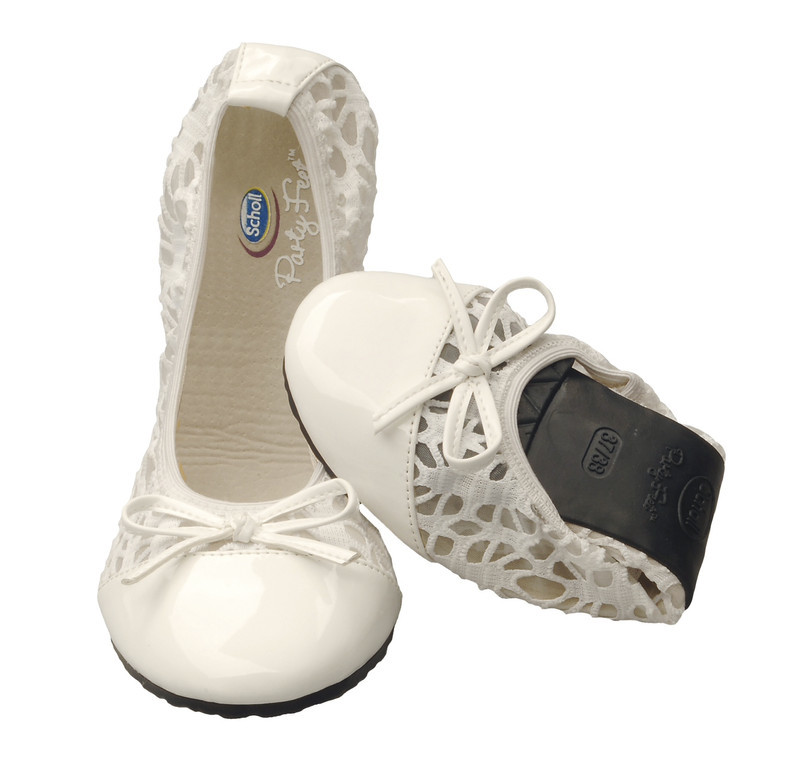 Scholl Pocket Ballerina Premium - Biele baleríny