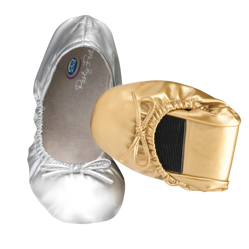Scholl Pocket Ballerina - zlaté baleríny