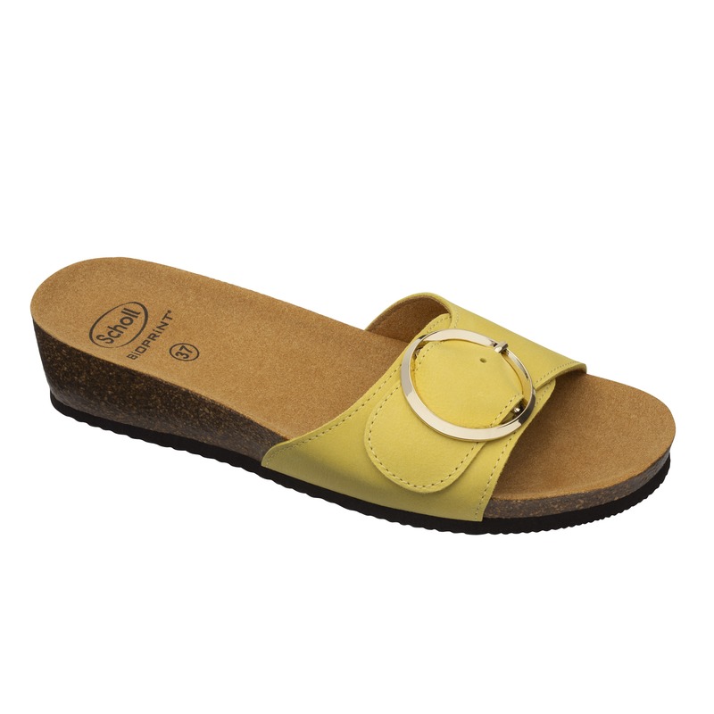 Scholl AMALFI MULE - žlté zdravotné papuče