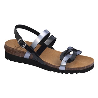 SOFIA SANDAL čierno cínové zdravotné sandále