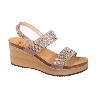 Cassiopeia Pink Gold Sandals Health Sandals