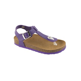 Scholl Boa Vista Kid Purple detské zdravotné papuče s pásom