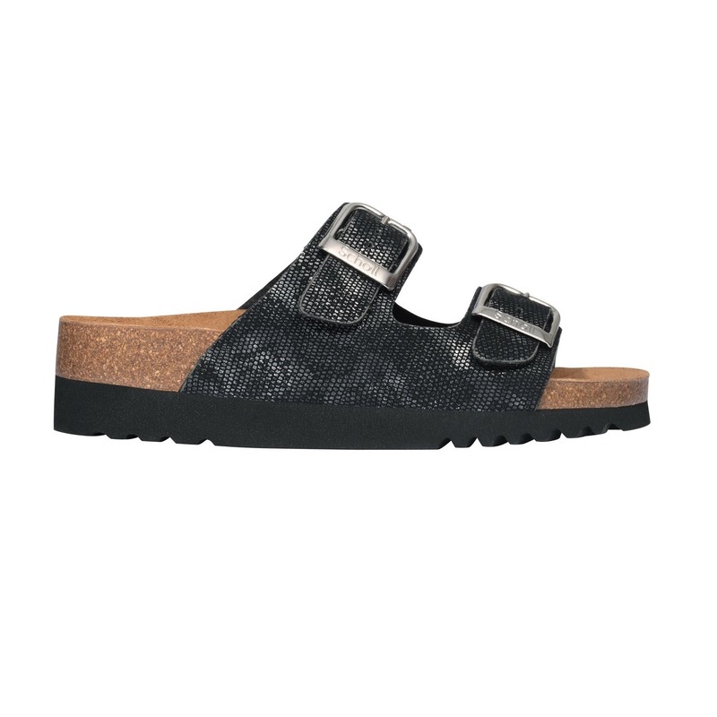 Scholl Mälaren čierne zdravotné papuče (model 2019)
