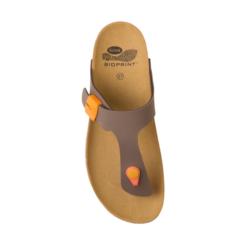 Scholl Spikee SS 5 - hnedé / oranžové zdravotné papuče