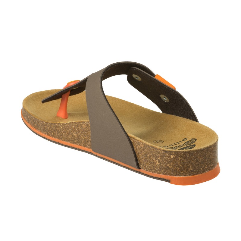 Scholl Spikee SS 5 - hnedé / oranžové zdravotné papuče