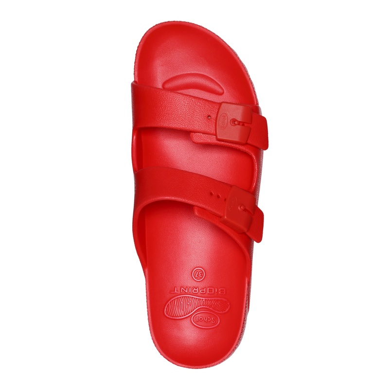Scholl Bahia - červené zdravotné papuče