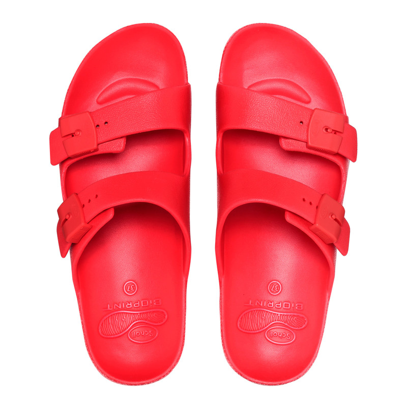 Scholl Bahia - červené zdravotné papuče