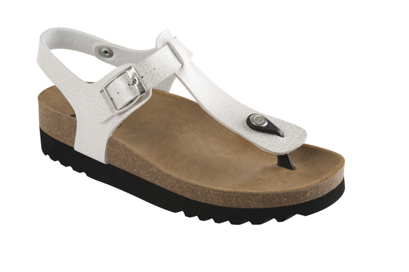Scholl BOA VISTA AD perleťovo bielej zdravotné sandále